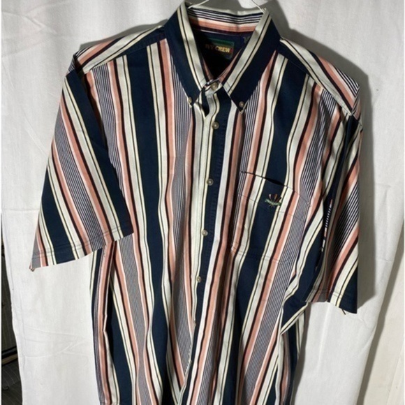 IVY CREW MULTICOLORED MENS DRESS SHIRT WITH POCKET - Picture 1 of 6